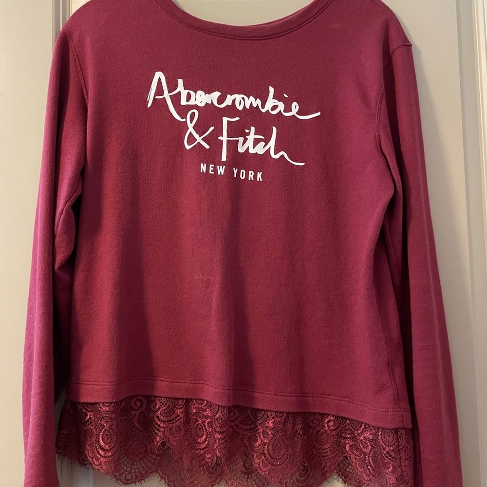 Abercrombie and Fitch sweater with lace, size S.
